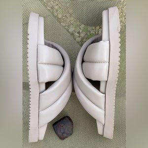 Gently-Worn Sz-8 Steve Madden Beige/Pink Chunky Sandals-No Scuffs/Stains/Flaws🙌